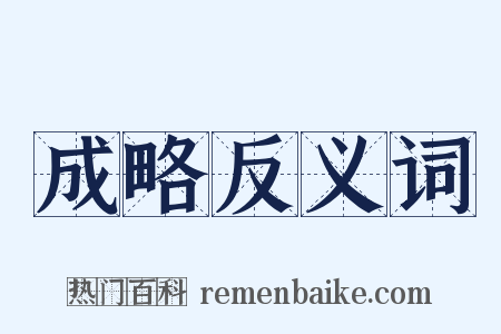 成略反义词是什么意思的图片